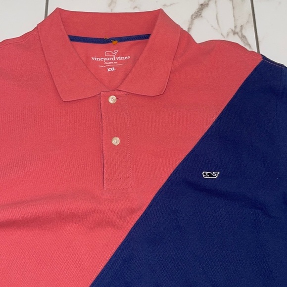 Vineyard Vines Mens Split Color Polo - Picture 2 of 2